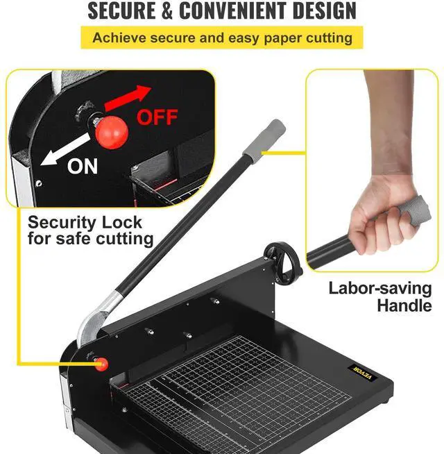 Alt view image 4 of 7 - Guillotine Paper Cutter 12",Heavy Duty Paper Cutter A4 400 Sheets, Paper Guillotine Cutting Width 30 cm,Paper Slicer Cutting Thickness Max 4 cm, Paper Slicer for Cutting Paper, PVC etc