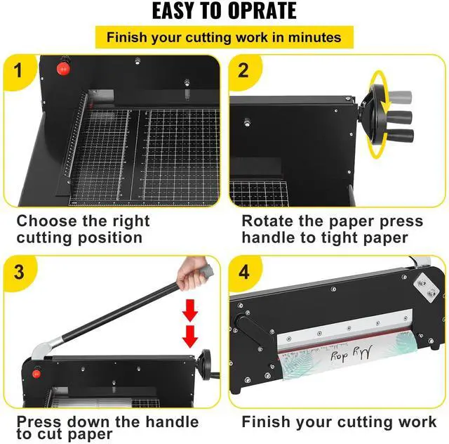 Alt view image 6 of 7 - Guillotine Paper Cutter 12",Heavy Duty Paper Cutter A4 400 Sheets, Paper Guillotine Cutting Width 30 cm,Paper Slicer Cutting Thickness Max 4 cm, Paper Slicer for Cutting Paper, PVC etc