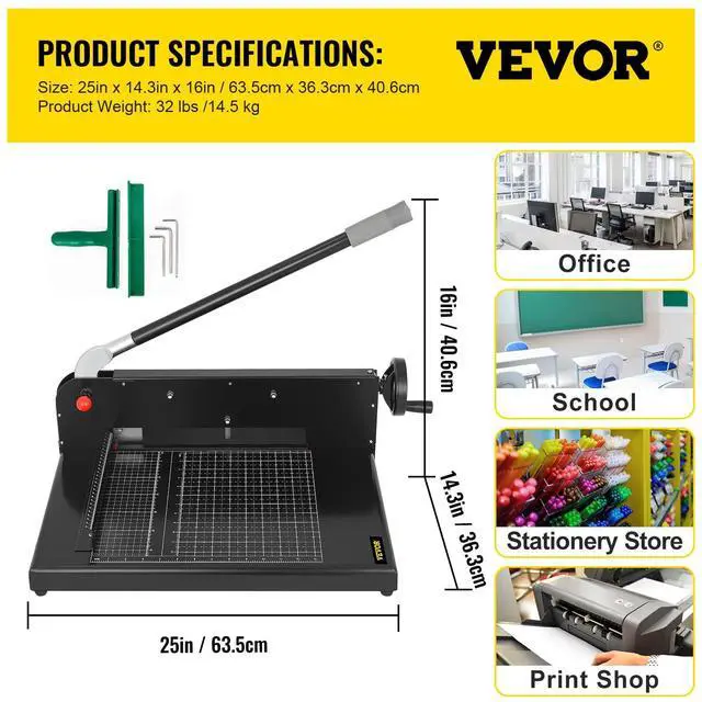 Alt view image 7 of 7 - Guillotine Paper Cutter 12",Heavy Duty Paper Cutter A4 400 Sheets, Paper Guillotine Cutting Width 30 cm,Paper Slicer Cutting Thickness Max 4 cm, Paper Slicer for Cutting Paper, PVC etc