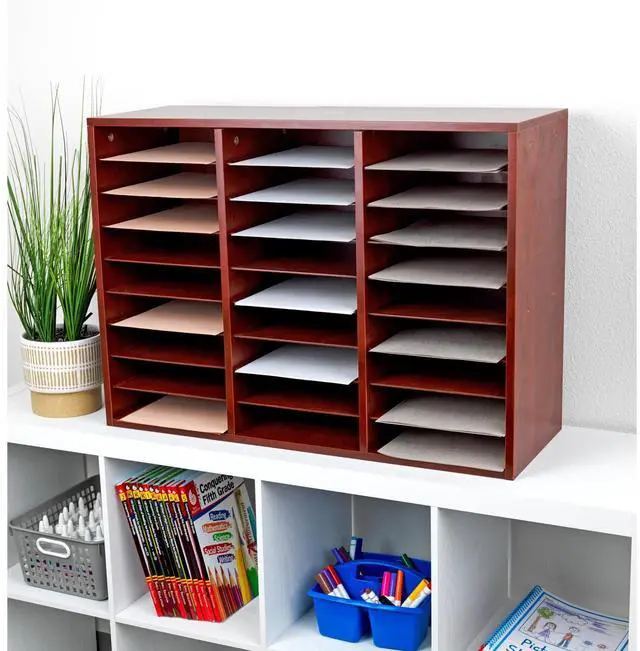 Alt view image 6 of 7 - Classroom Mail Center with Paper Holders - 1 Mail Center, 2 Wire Racks