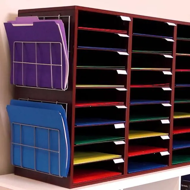 Alt view image 7 of 7 - Classroom Mail Center with Paper Holders - 1 Mail Center, 2 Wire Racks