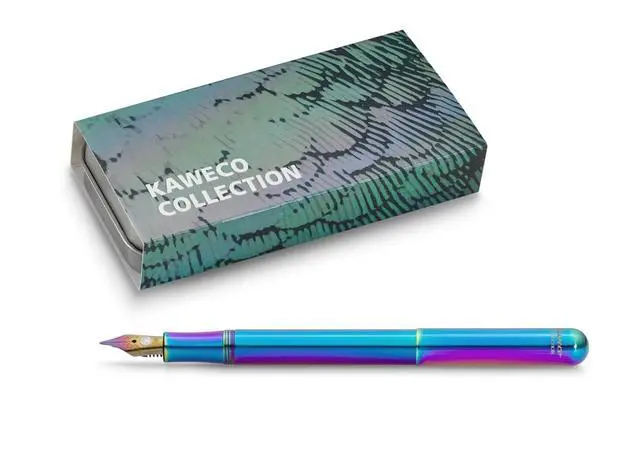 Alt view image 6 of 7 - COLLECTION Fountain Pen Liliput Kolibri I Premium Rainbow-Coloured Reservoir Pen with Iridescent Steel Nib for Ink Cartridges I Writing Instrument 12.4 cm I Nib: F (Fine)
