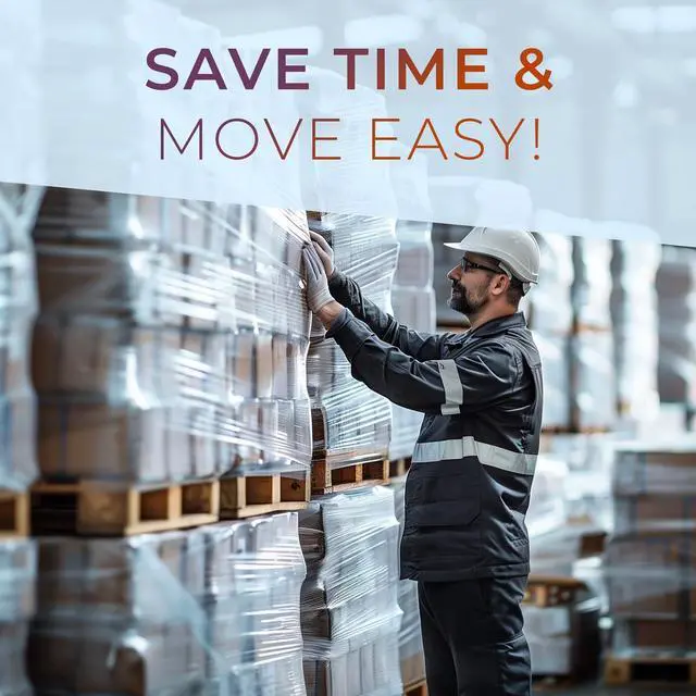Alt view image 6 of 6 - Primepack Heavy Duty Stretch Wrap | Clear Plastic Shrink Wrap for Moving and Pallet Wrapping | 80 Gauge Thick | 18" x1500 Roll (8 Pack)