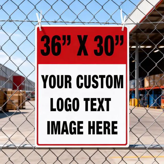 Alt view image 3 of 7 - Extra Large Custom Signs Outdoor Metal, 36x30 Inches, Reflective Option, Rust Free Aluminum, UV Ink Printing, Durable/Weatherproof