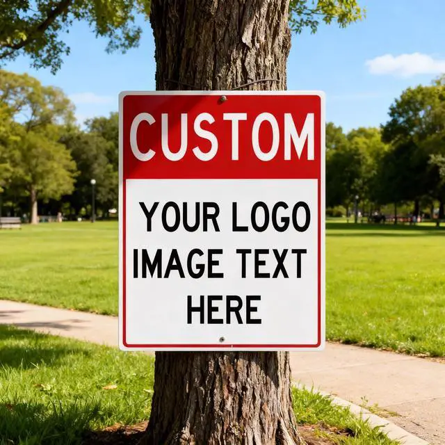 Alt view image 6 of 7 - Extra Large Custom Signs Outdoor Metal, 36x30 Inches, Reflective Option, Rust Free Aluminum, UV Ink Printing, Durable/Weatherproof
