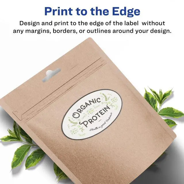 Alt view image 3 of 7 - Matte White Oval Labels, Sure Feed Technology, 4" x 6", 500 Matte White Printable Labels