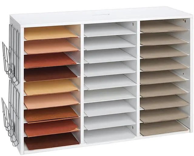 Alt view image 4 of 7 - Classroom Mail Center with Paper Holders - 1 Mail Center, 2 Wire Racks