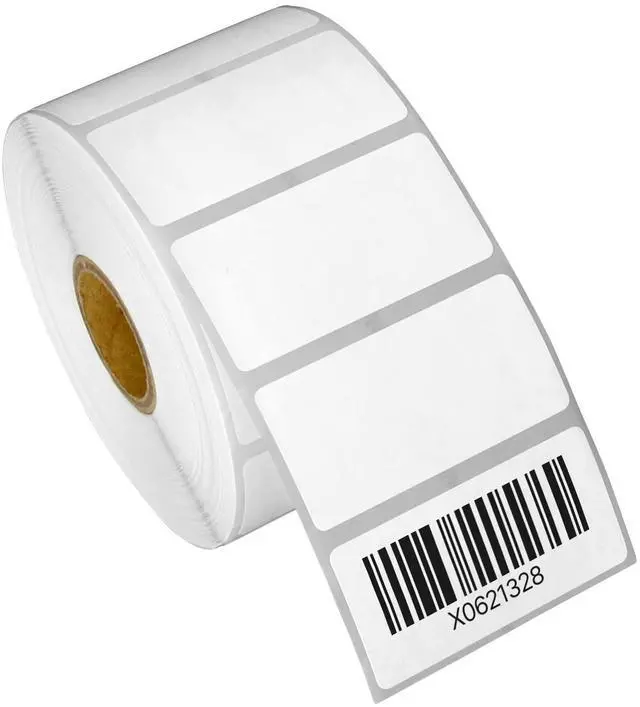 Main image of 2" x 1" Direct Thermal Label, 1" Core, 25 Rolls, 1300/Roll | Compatible with Rollo & Zebra Desktop Printers, Postage UPC Barcode Address Shipping Sticker, Adhesive & Perforated