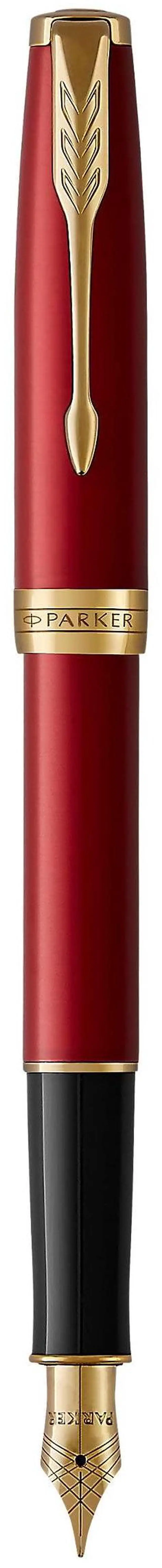 Main image of Sonnet Fountain Pen, Red Lacquer with Gold Trim, Medium Nib (1931474)