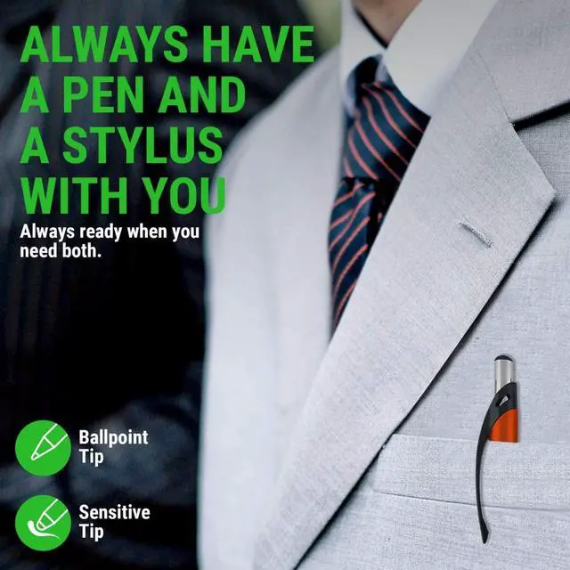 Alt view image 6 of 6 - Personalized Pens With Custom Logo or Text-350 Pack Bulk-for Businesses, Parties, and Events, 2 in 1 Ballpoint Pen & Capacitive Stylus for Touchscreen Devices, Click Action, Black Ink, Red