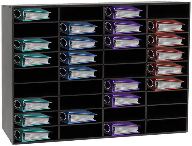 Main image of 36 Compartment Literature Organizer, Office Mailbox with Adjustable Shelves for Home Office and Classroom
