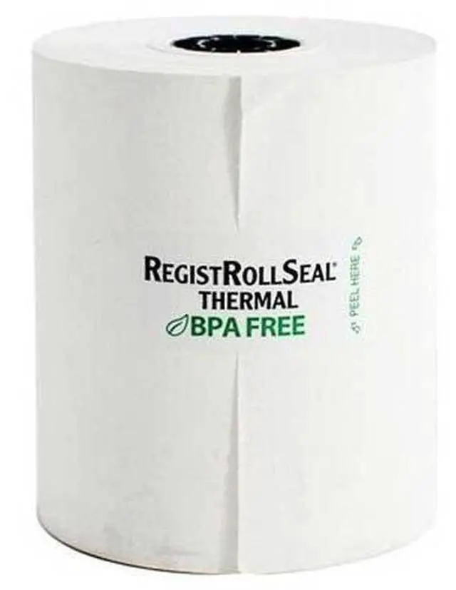 Main image of National Checking Phenol Free Thermal White 1 Ply Registroll, 3.13 inch x 230 Feet - 50 per case