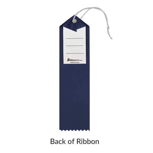 Alt view image 2 of 2 - Math Star Ribbons - 500 Navy Blue Ribbons with Card & String