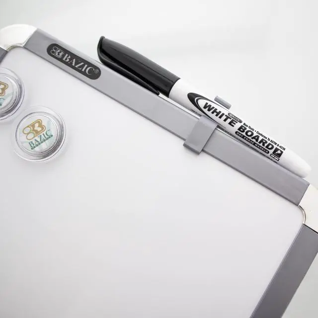 Alt view image 2 of 7 - Aluminum Frame Magnetic Dry Erase Board, 11 x 17 in, 12-Case | marker and 2 magnets included