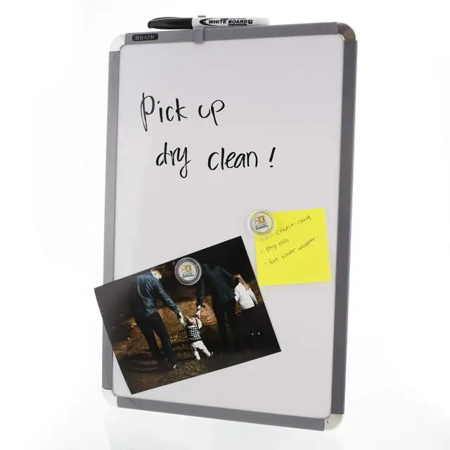 Alt view image 3 of 7 - Aluminum Frame Magnetic Dry Erase Board, 11 x 17 in, 12-Case | marker and 2 magnets included