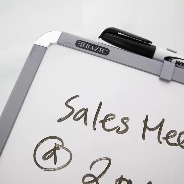 Alt view image 5 of 7 - Aluminum Frame Magnetic Dry Erase Board, 11 x 17 in, 12-Case | marker and 2 magnets included