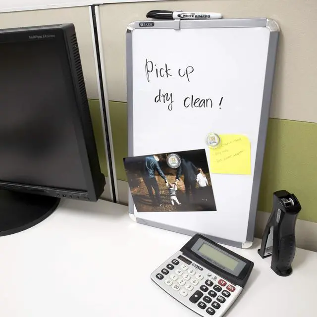 Alt view image 7 of 7 - Aluminum Frame Magnetic Dry Erase Board, 11 x 17 in, 12-Case | marker and 2 magnets included