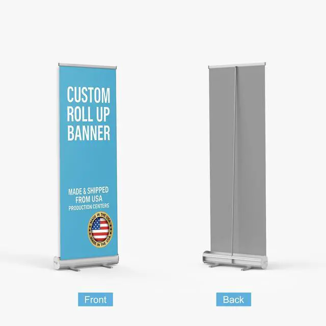 Alt view image 2 of 7 - Custom Retractable Banner Stand, Roll Up Banner with Your Logo/Text, Personalized Pull Up Display for Business, Trade Shows, Events 33x81 / 36x92 / 24x81 / 23x66 / Tabletop 11.5x17.5
