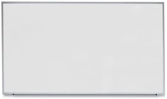 Main image of Dry Erase Marker Board, Melamine, 72 x 48, Silver Aluminum Frame