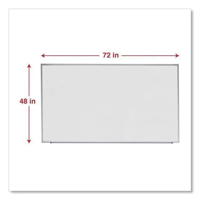 Alt view image 2 of 7 - Dry Erase Marker Board, Melamine, 72 x 48, Silver Aluminum Frame