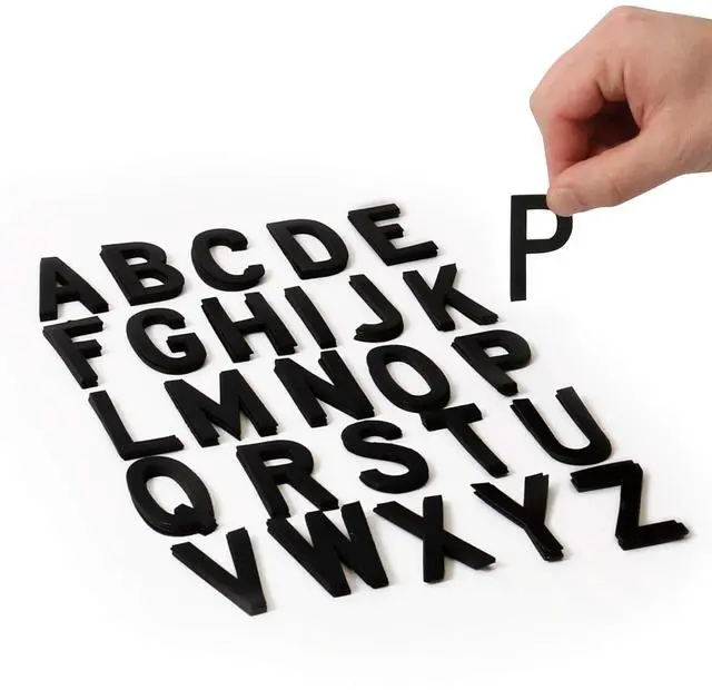 Main image of Letters A-Z Die-Cut Magnetic Letter Labels | 130 Labels/Kit, 2" Character Height, Made in USA
