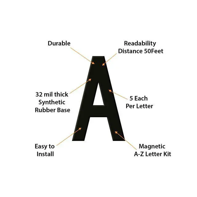 Alt view image 5 of 5 - Letters A-Z Die-Cut Magnetic Letter Labels | 130 Labels/Kit, 2" Character Height, Made in USA