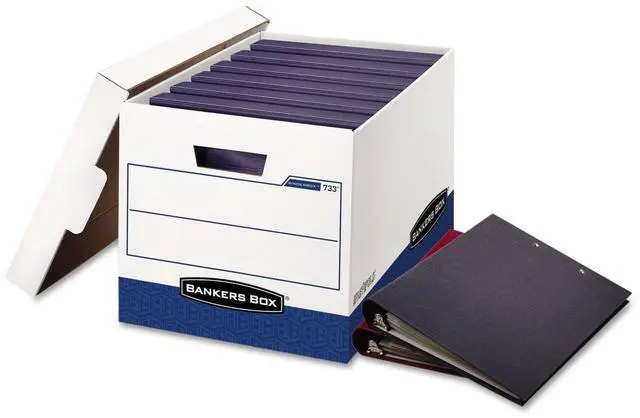 Main image of BINDERBOX Heavy-Duty Storage Boxes, FastFold, Lift-Off Lid, Fits Binders 1 1/2 to 3 Inches, 12 1/4 x 18 1/2 x 12, Case of 12 (0073301)
