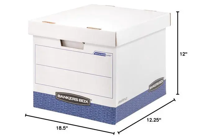 Alt view image 4 of 4 - BINDERBOX Heavy-Duty Storage Boxes, FastFold, Lift-Off Lid, Fits Binders 1 1/2 to 3 Inches, 12 1/4 x 18 1/2 x 12, Case of 12 (0073301)