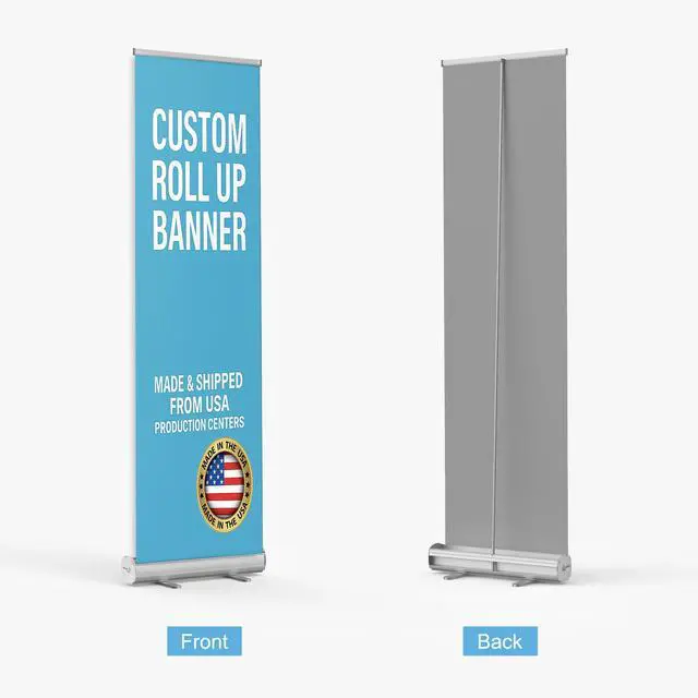 Alt view image 2 of 7 - Custom Retractable Banner Stand, Roll Up Banner with Your Logo/Text, Personalized Pull Up Display for Business, Trade Shows, Events 33x81 / 36x92 / 24x81 / 23x66 / Tabletop 11.5x17.5
