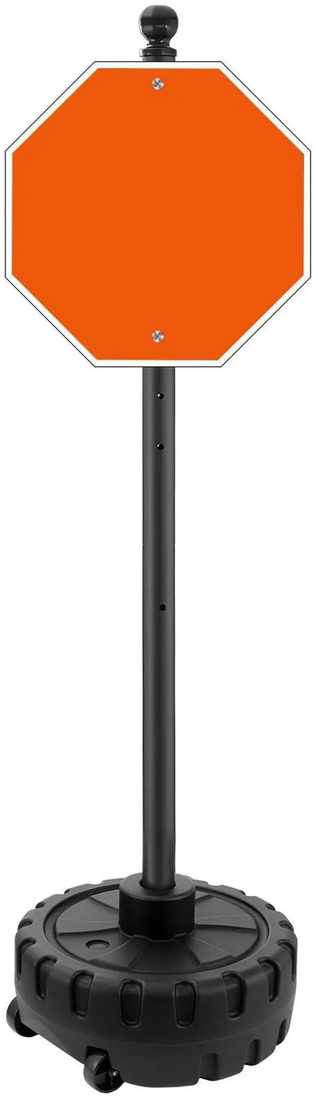 Main image of Portable Sign Post and Base Kit, 5 FT/60 Inch Heavy Duty Sign Stand with Wheeled Fillable Base, Movable Outdoor Sign Holder for Parking, Traffic, Safety & Warning Signs