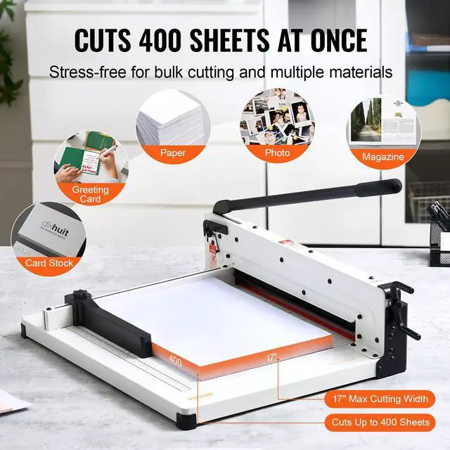 Alt view image 3 of 7 - Industrial Paper Cutter A3 Heavy Duty Paper Cutter 17 Inch Paper Cutter Heavy Duty 500 Sheets Paper with Clear Cutting Guide for Offices, Schools, Businesses and Printing Shops