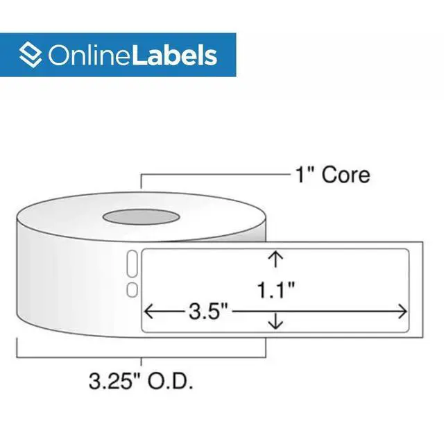 Alt view image 2 of 6 - 1.1 x 3.5 Waterproof Labels for DYMO Printers - 350 Labels Per Roll, 12 Rolls Totaling 4,200 Labels - Same As DYMO 30252