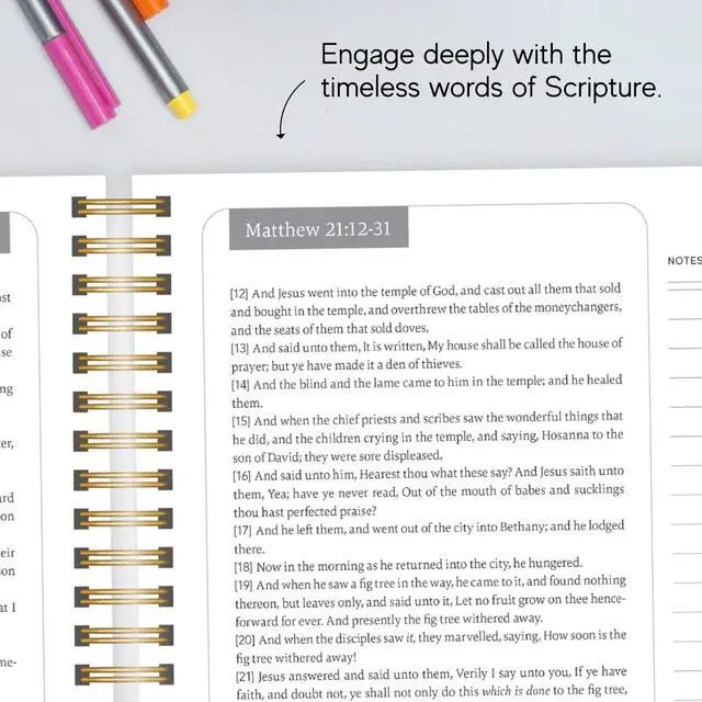 Alt view image 5 of 7 - Official KJV | Complete Bible - Bundle Spiral Bound Spiritual Companion & Journal for Adults & Teens | 8.5" x 11" Notebook, 3.5in Margins for Notetaking