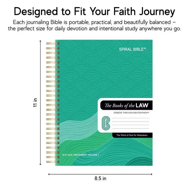 Alt view image 2 of 7 - Official KJV | Complete Bible - Bundle Spiral Bound Spiritual Companion & Journal for Adults & Teens | 8.5" x 11" Notebook, 3.5in Margins for Notetaking
