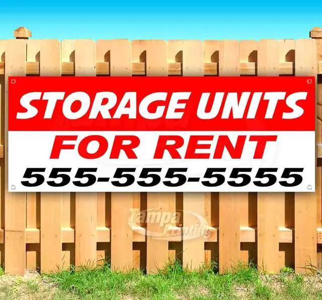 Main image of Storage Units for Rent Banner 13 oz | Non-Fabric | Heavy-Duty Vinyl Single-Sided with Metal Grommets