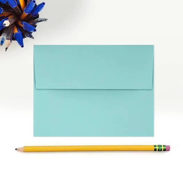 Alt view image 4 of 7 - A2 Invitation Envelopes | Peel & Press | 4 3/8" x 5 3/4" | Seafoam Blue | 80lb. Text | 1,000 Qty