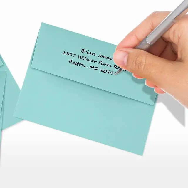 Alt view image 6 of 7 - A2 Invitation Envelopes | Peel & Press | 4 3/8" x 5 3/4" | Seafoam Blue | 80lb. Text | 1,000 Qty