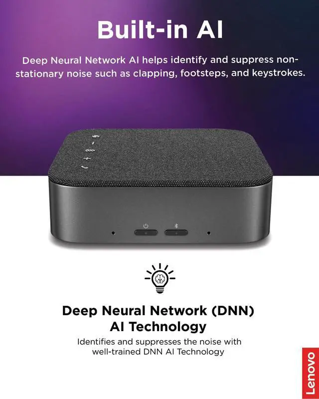 Alt view image 5 of 7 - Speakerphone, Conference Speaker, Wireless Speakerphone, Teams Certified Bluetooth Conference Call Device, AI Noise Cancellation Office Meeting Speaker, Hybrid Work