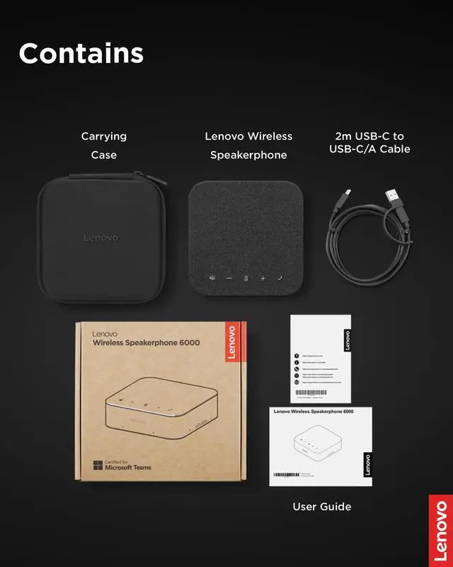 Alt view image 7 of 7 - Speakerphone, Conference Speaker, Wireless Speakerphone, Teams Certified Bluetooth Conference Call Device, AI Noise Cancellation Office Meeting Speaker, Hybrid Work