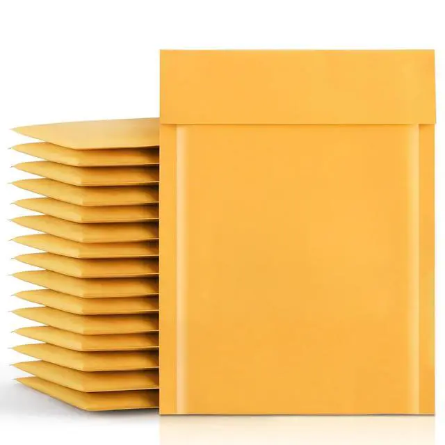 Alt view image 2 of 6 - PSBM #5 200 PCS 10.5 x 16 Inch Kraft Bubble Mailers, Yellow Padded Envelopes, Self-Sealing Peel-Off Strip, Ideal for Shipping CD, DVD, Jewelry, Photos, Magazine, Books, Clothes and More