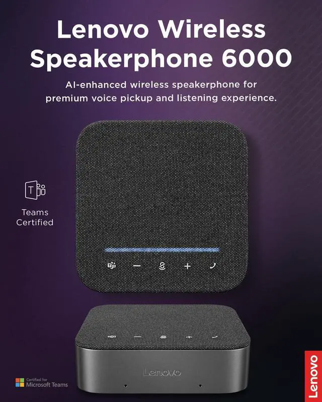Alt view image 2 of 7 - Speakerphone, Conference Speaker, Wireless Speakerphone, Teams Certified Bluetooth Conference Call Device, AI Noise Cancellation Office Meeting Speaker, Hybrid Work