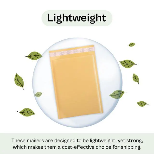 Alt view image 5 of 6 - PSBM #5 200 PCS 10.5 x 16 Inch Kraft Bubble Mailers, Yellow Padded Envelopes, Self-Sealing Peel-Off Strip, Ideal for Shipping CD, DVD, Jewelry, Photos, Magazine, Books, Clothes and More