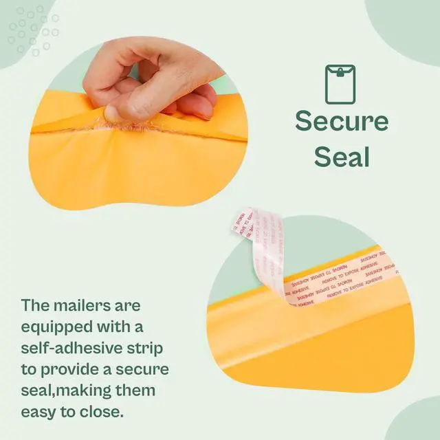 Alt view image 6 of 6 - PSBM #5 200 PCS 10.5 x 16 Inch Kraft Bubble Mailers, Yellow Padded Envelopes, Self-Sealing Peel-Off Strip, Ideal for Shipping CD, DVD, Jewelry, Photos, Magazine, Books, Clothes and More