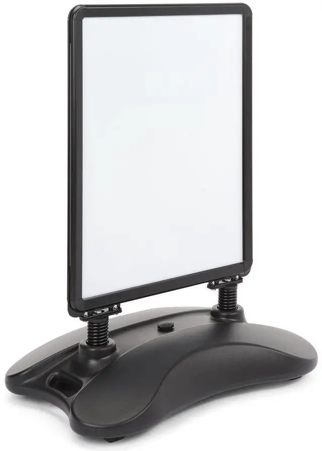 Main image of Outdoor Sidewalk Snap Open Sign Frame, Wheeled Base, 22x28-Inches, Double-Sided, Black (PS1528BLK)