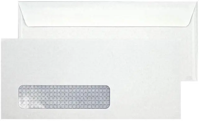 Main image of 2500 #9 Business Envelopes with Left Window, Security Tinted, 3 7/8 x 8 7/8 Inches, 24lb White Paper, 2500 Count