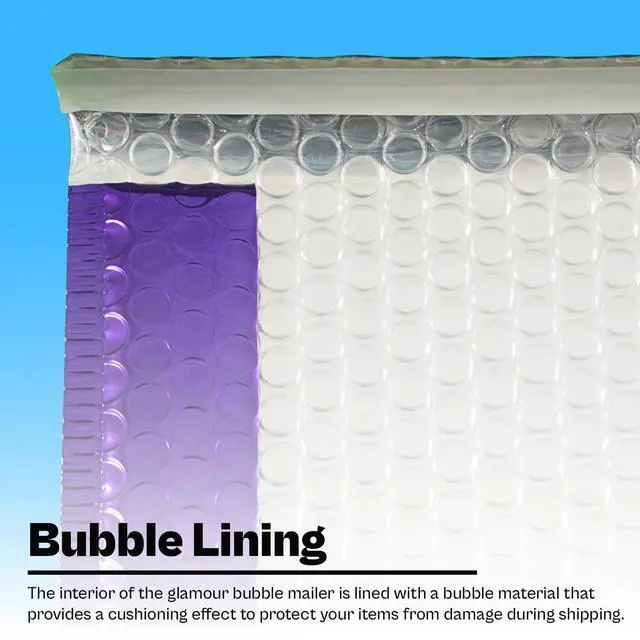 Alt view image 4 of 6 - PSBM 500 PCS 7.5 x 11 Inch Red Metallic Glamour Bubble Mailers, Self-Sealing Peel-Off Strip, Padded Envelopes for Safe and Secure Shipping