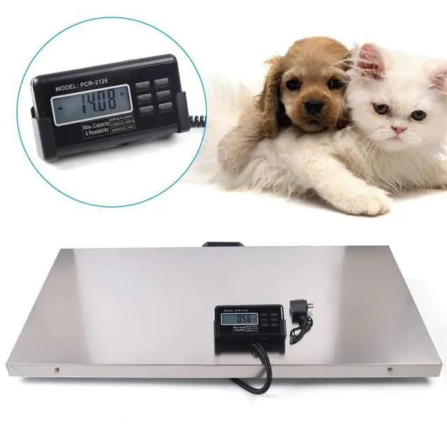 Alt view image 3 of 7 - 440lb Digital Livestock Vet Scale, Digital Pet Scale for Dog Sheep Pig Goat, Heavy-Duty Platform Scale, Animal Scale Platform for Large Pets Postal Shipping Warehouse, KG/OZ/LB Units Switch
