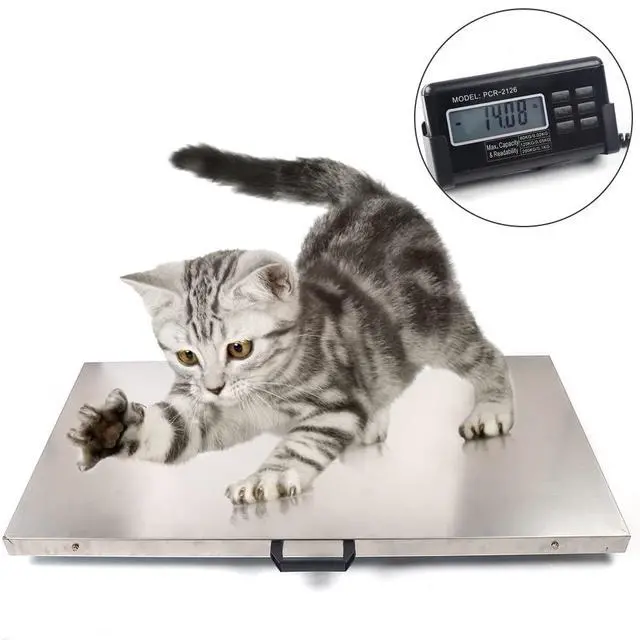 Alt view image 5 of 7 - 440lb Digital Livestock Vet Scale, Digital Pet Scale for Dog Sheep Pig Goat, Heavy-Duty Platform Scale, Animal Scale Platform for Large Pets Postal Shipping Warehouse, KG/OZ/LB Units Switch