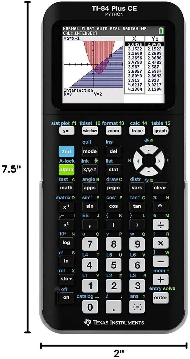 Alt view image 6 of 6 - Scientific Python Graphic Calculator, Folima TI-84 Plus CE Color Graphing Instruments, Black 7.5 Inch