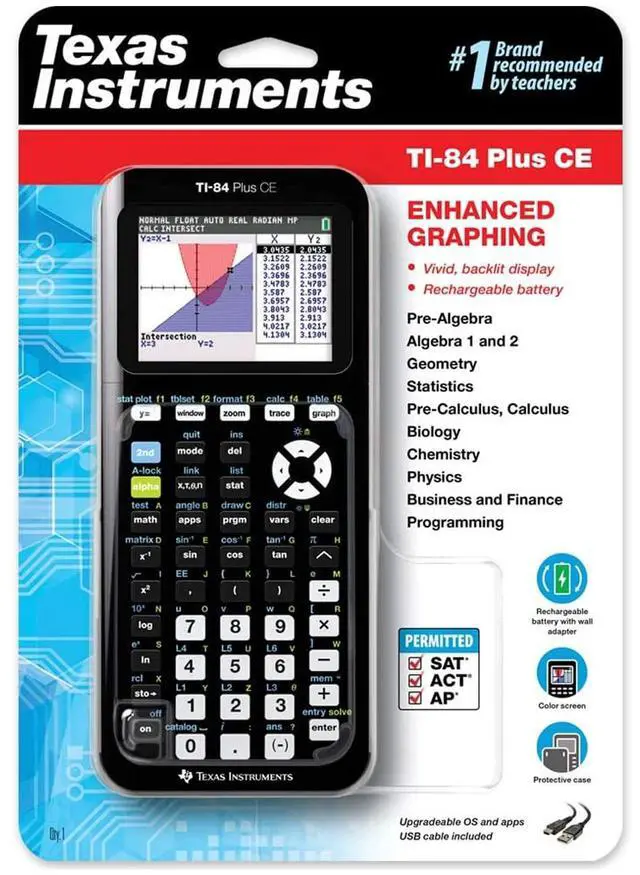 Alt view image 5 of 6 - Scientific Python Graphic Calculator, Folima TI-84 Plus CE Color Graphing Instruments, Black 7.5 Inch